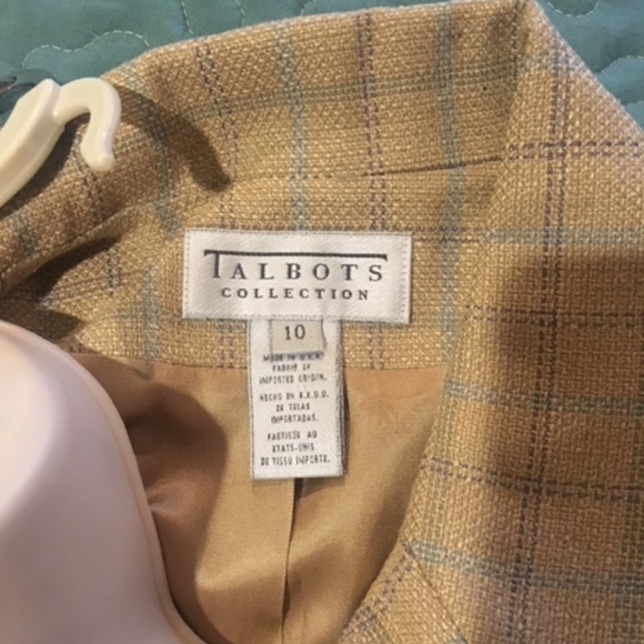 Talbots Plaid Blazer Size 10 - Picture 3 of 5